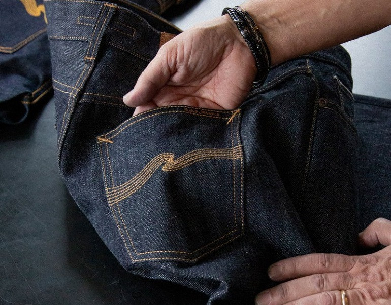 alt text: Hình ảnh minh họa vải Dry Denim