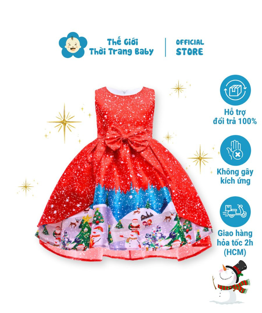 alt text: Váy giáng sinh cho bé gái