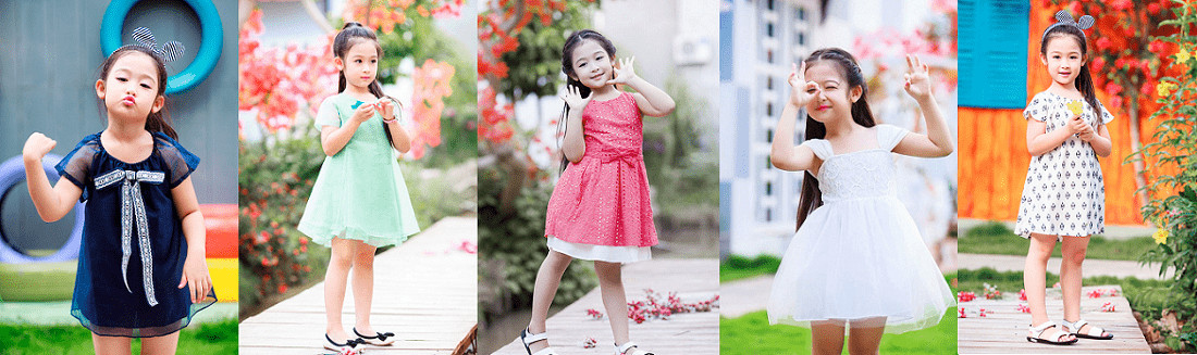 Các mẫu thời trang cho bé gái mập nên có kích thước vừa vặn