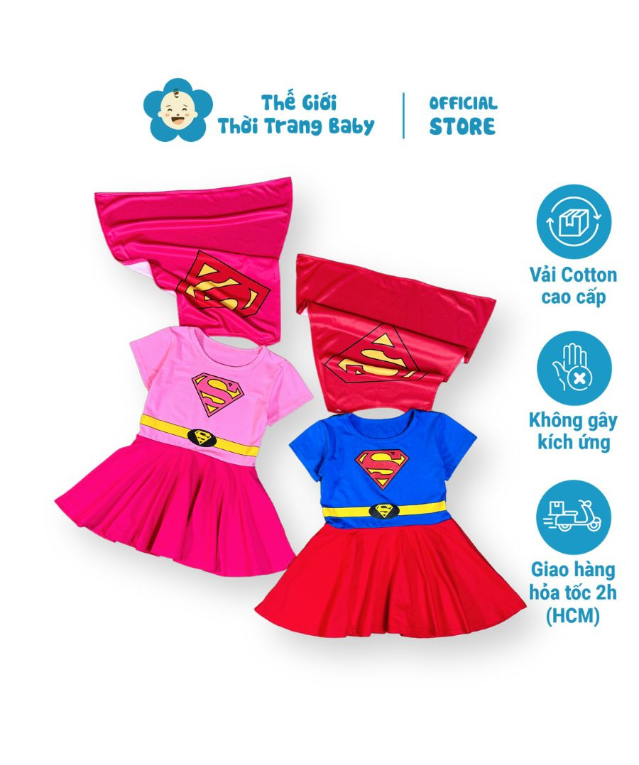Váy siêu nhân cho bé gái